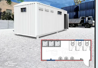 Baño 3 Lavamanos, 3 WC y 3 Duchas en arriendo — RENTACONT